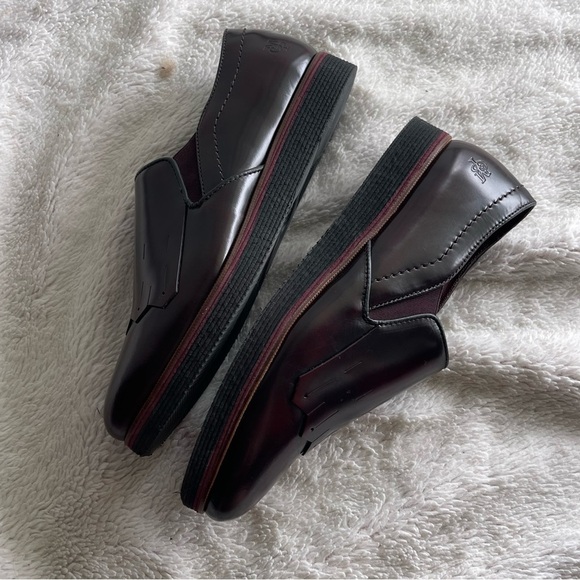 Marc O’polo genuine dark cherry leather flat slip on loafer - Picture 5 of 11